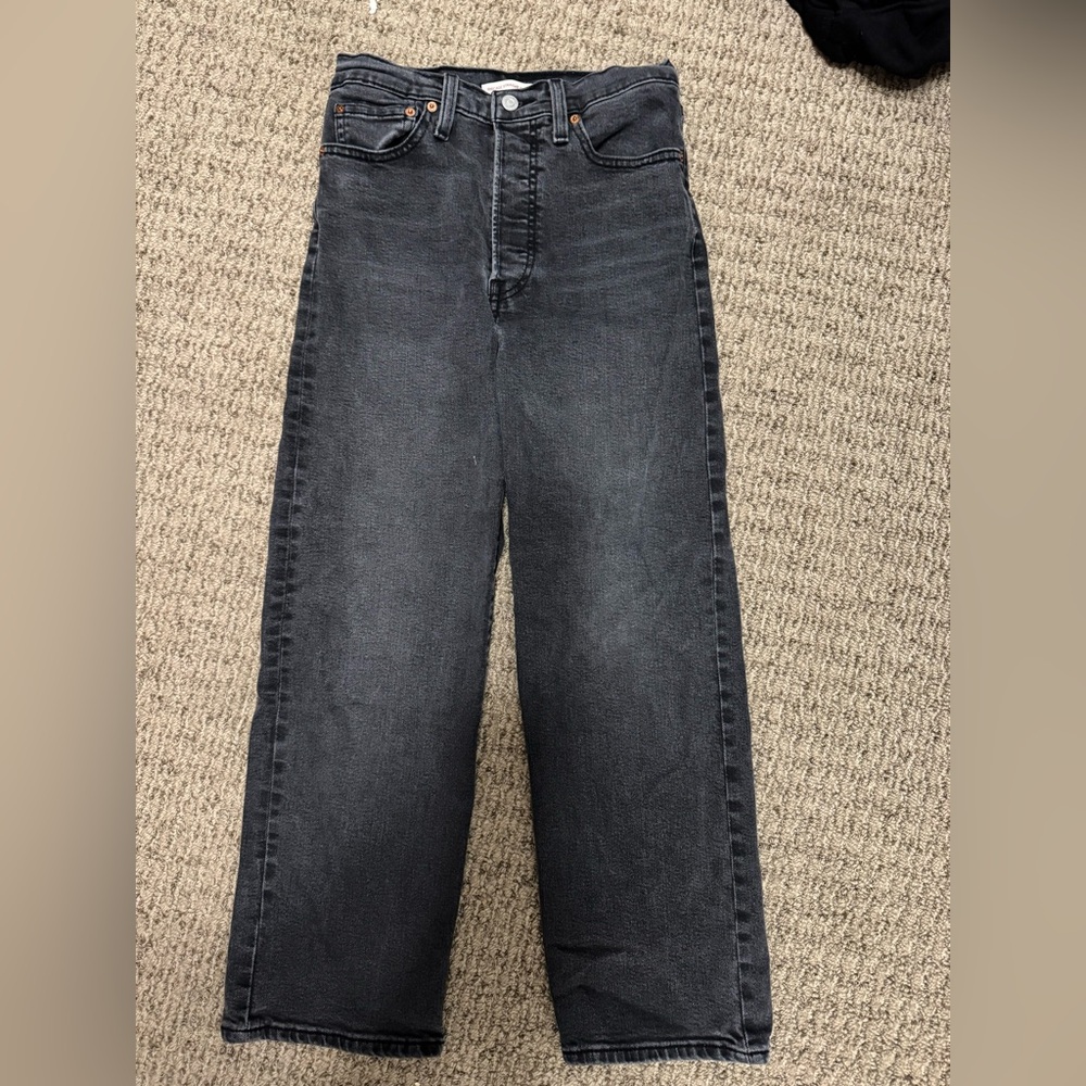 LEVIS JEANS 27 Ribcage Black Straight Ankle jeans